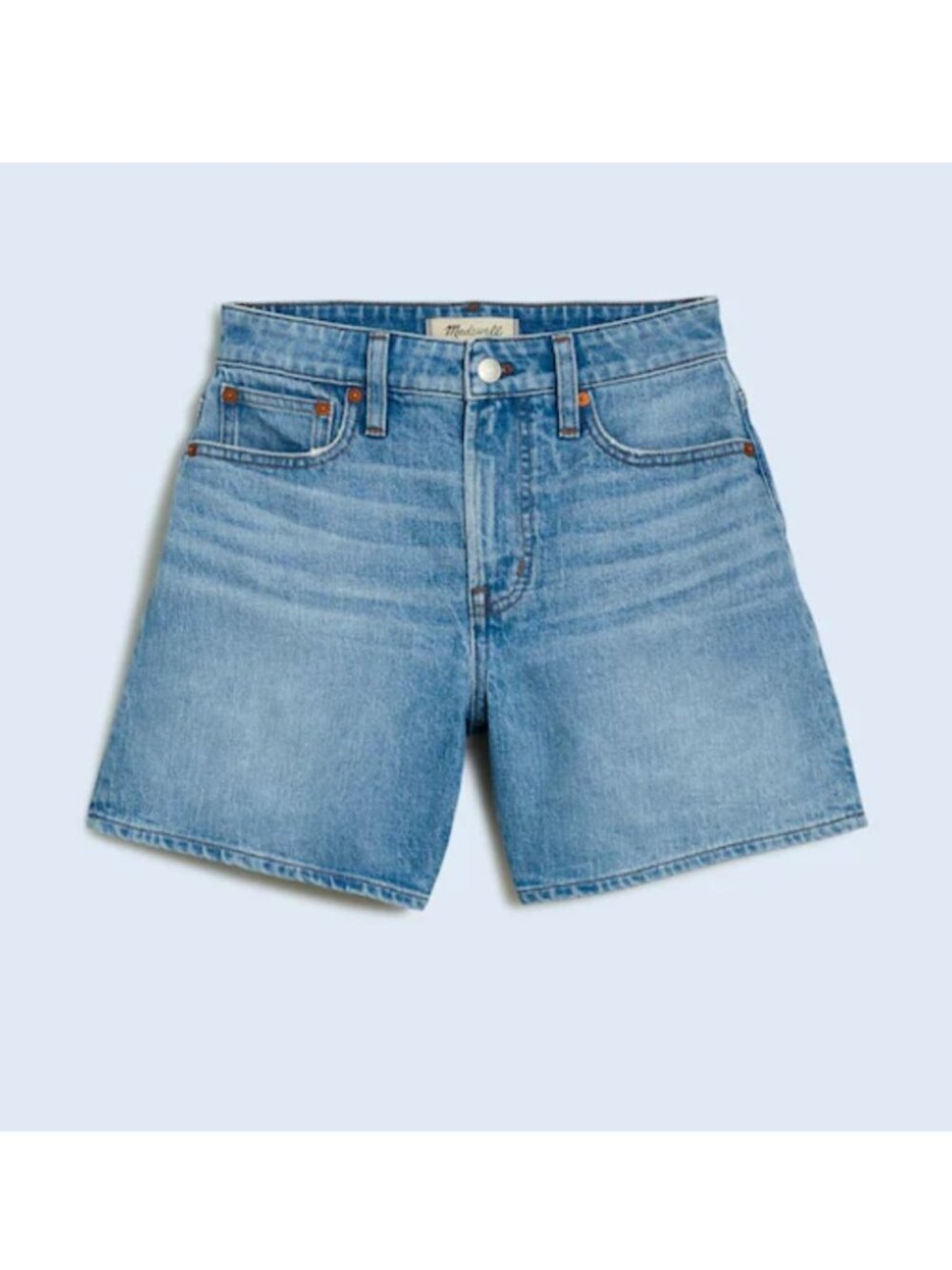 Madewell Curvy Perfect Mid-Length Jean Shorts in GRENNAN WASH